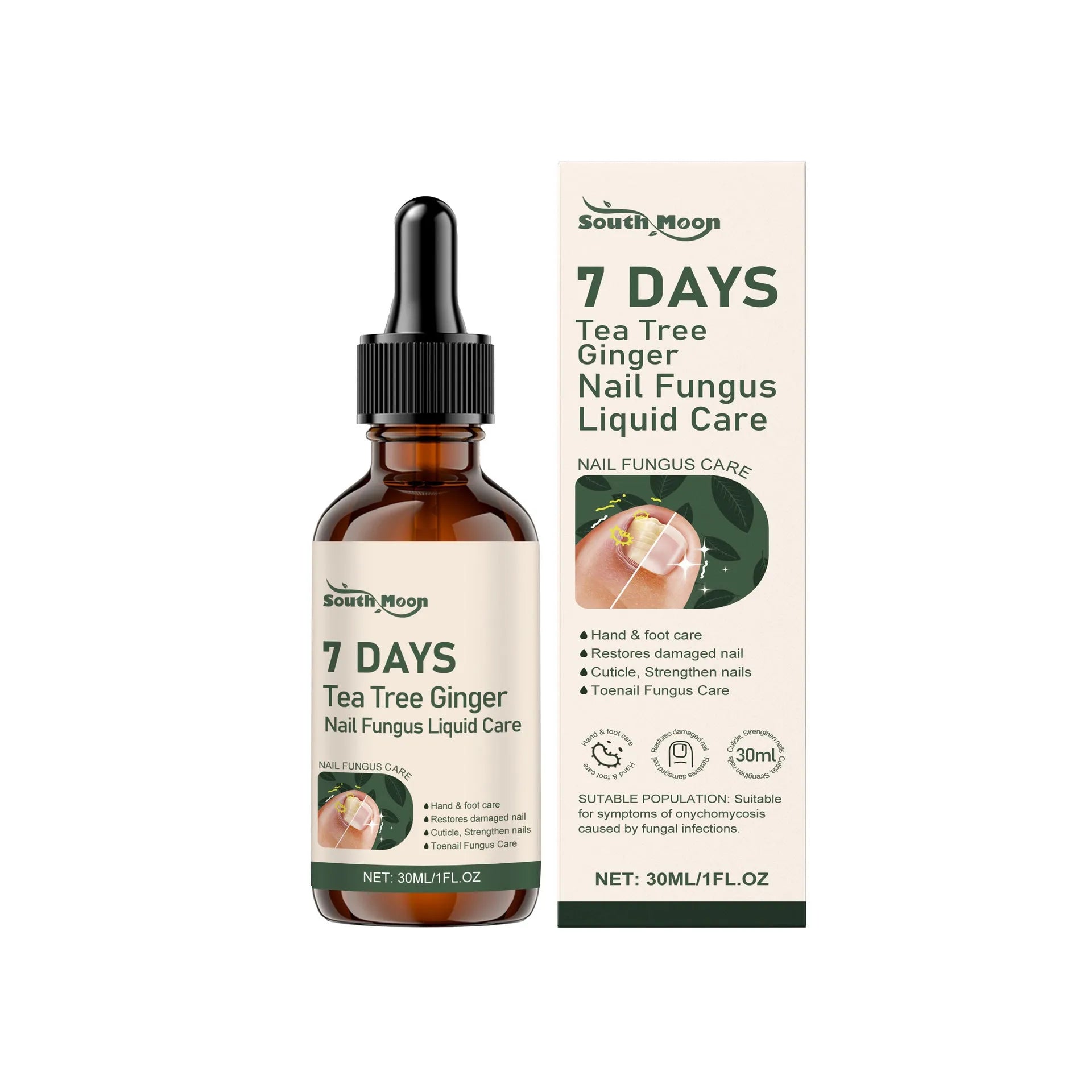 30ml nail care solution bottle with mild brightening and nourishing formula for daily nail appearance improvement