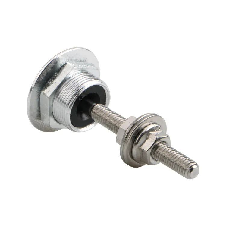 30mm aluminium engine cover lock in five colour options showing screw and nut components