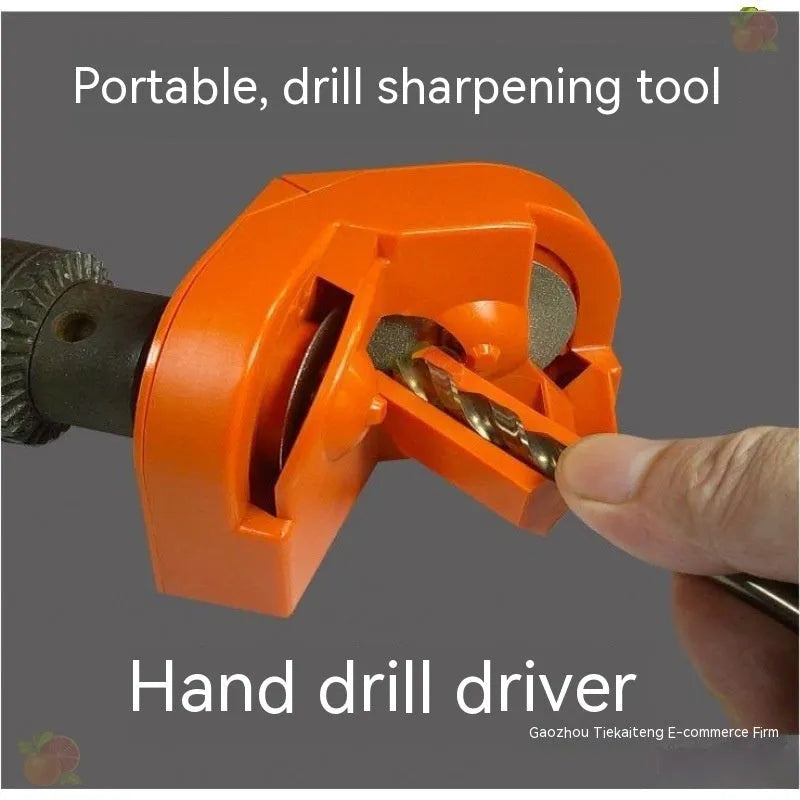 Portable electric grinding drill tool with orange and black sander sets