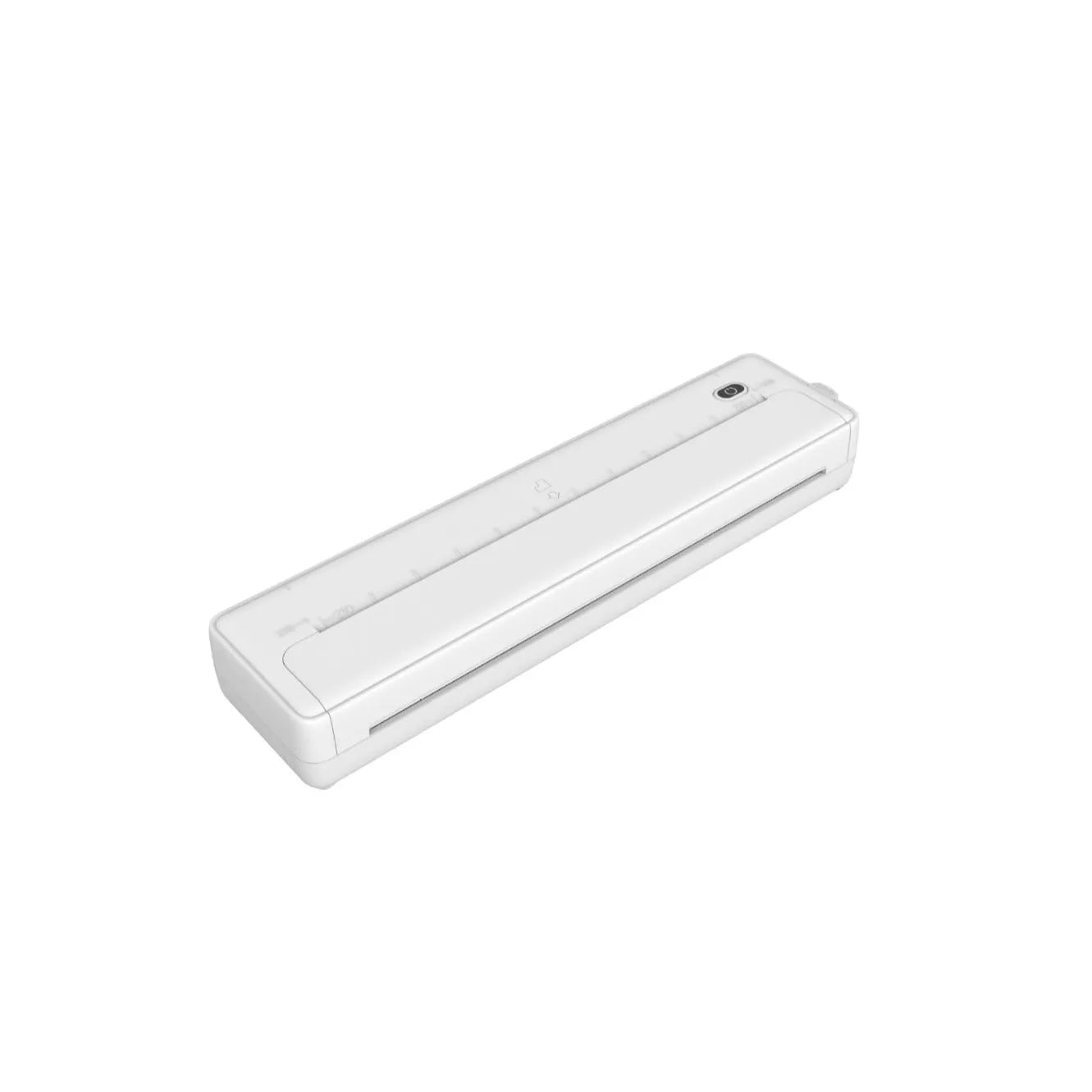 X8 Black and White portable A4 Bluetooth printer with USB port on a desk