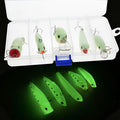 3D fluorescent hard bait fishing lures with submerged luminous properties in five-piece set