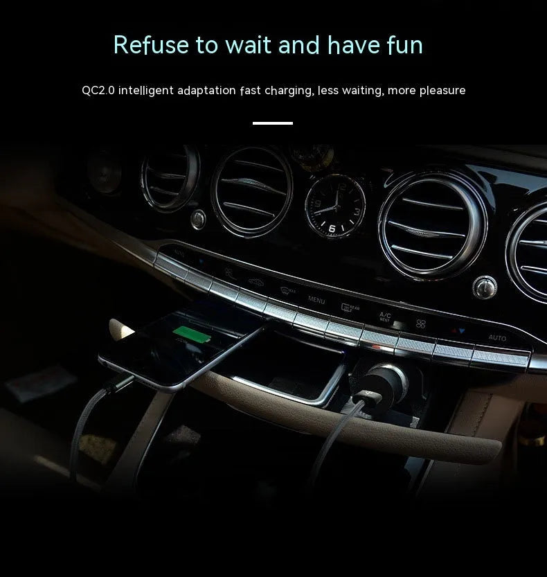 White single-port QC30 fast USB car charger for smartphones with compact design