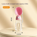 Portable dog water bottle with food container in PP material for outdoor pet travel