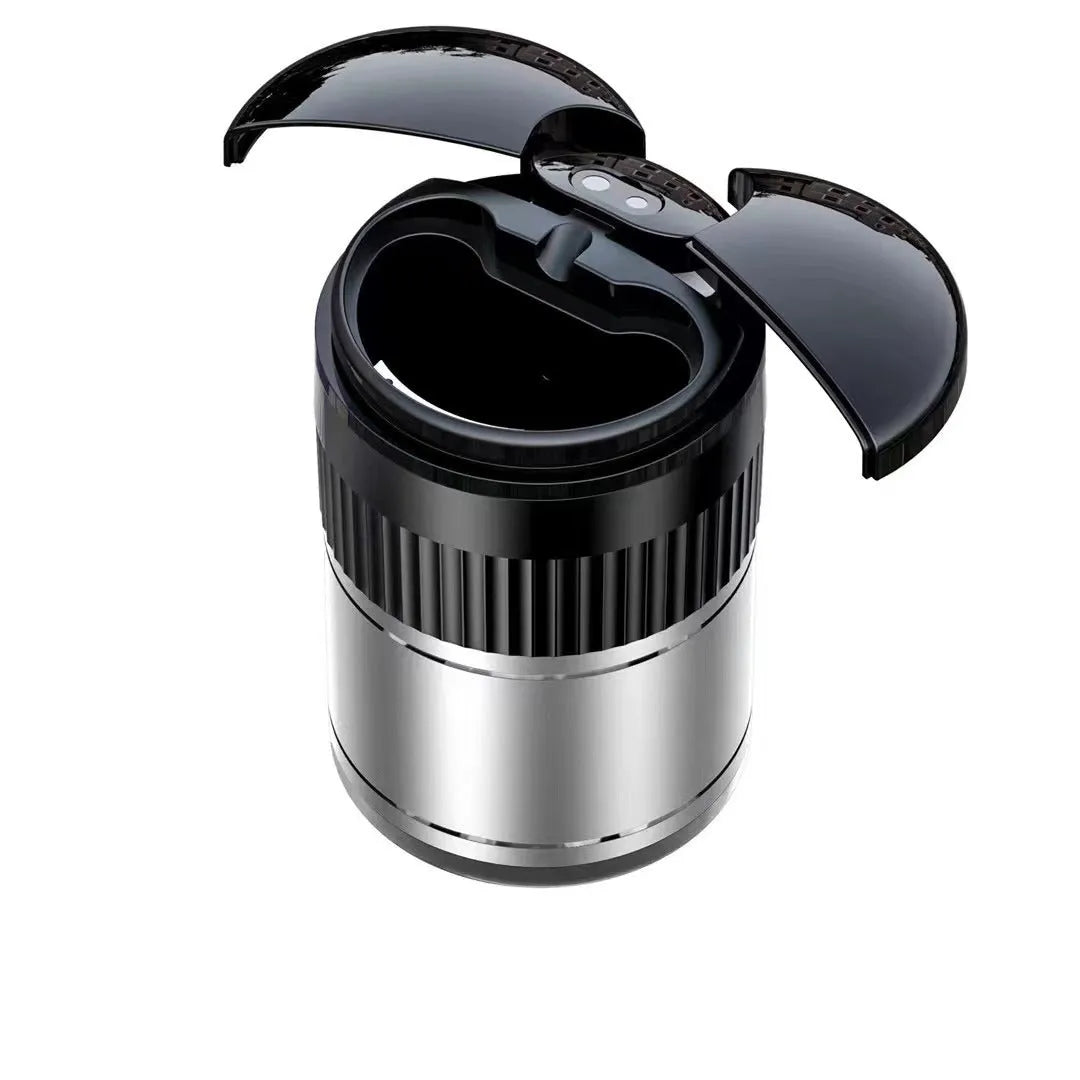 Automatic infrared sensing car ashtray in metal construction with lid