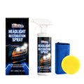 HOMONTH 120ml headlight restoration spray bottle with applicator sponge and microfiber towel