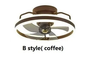 Modern simple ceiling fan lamp with light 500mm diameter PC blades acrylic lampshade