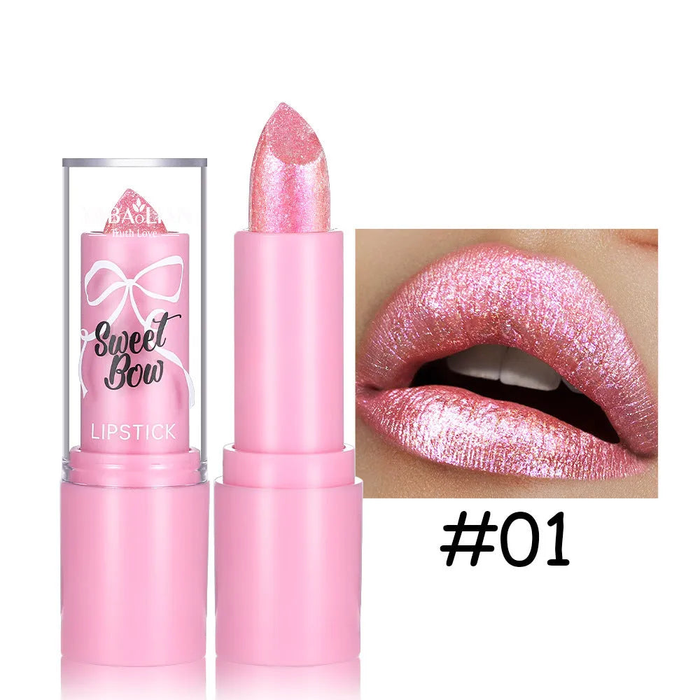 Sweetheart Bow XINGX Diamond Lipstick in six colour options with standard bullet format