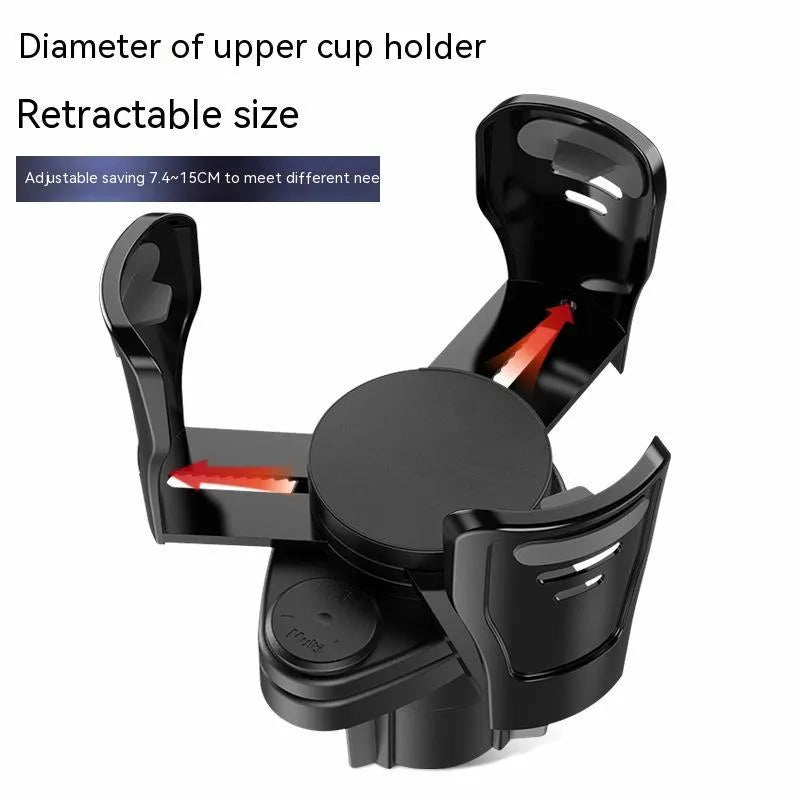 Carbon fibre matte finish car cup holder modification accessory made from ABS plastic