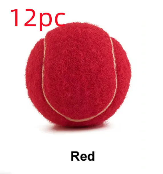 Colourful 6.3cm diameter rubber dog tennis ball toy for bite-resistant play
