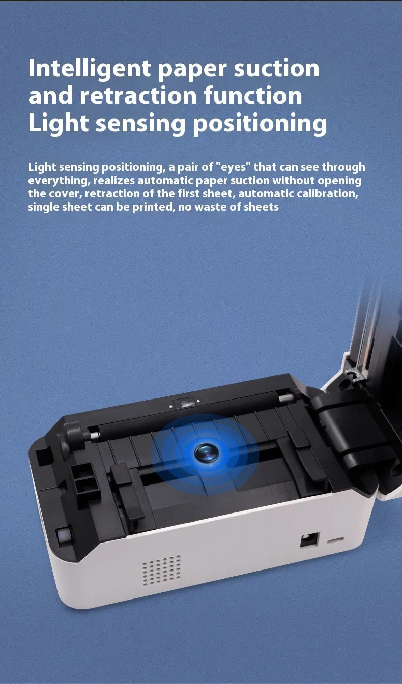 TDL401H compact thermal receipt printer with Bluetooth and USB connectivity.