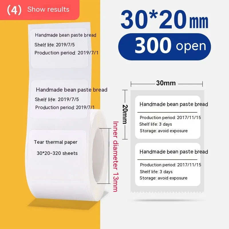 Roll of white 40x40mm four-proof thermosensitive adhesive label paper for thermal printing