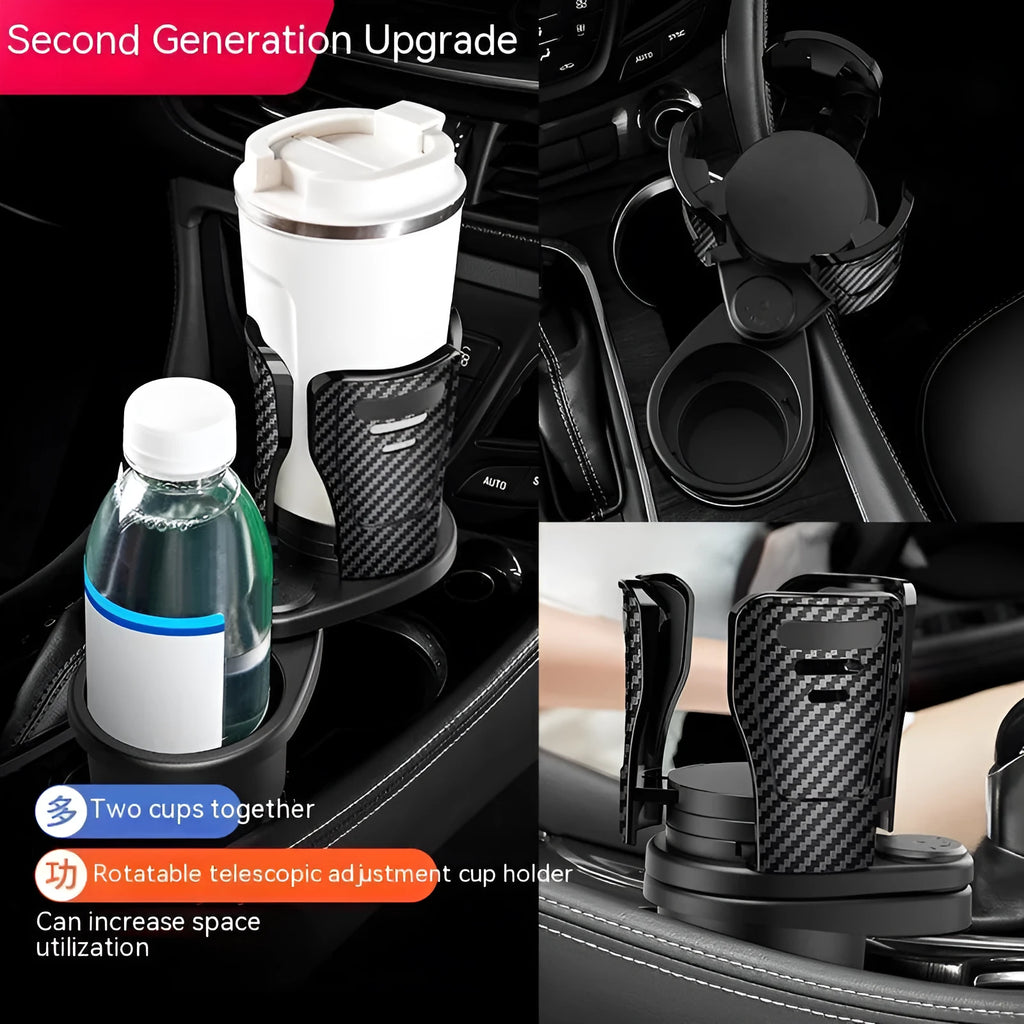 Carbon fibre matte finish car cup holder modification accessory made from ABS plastic