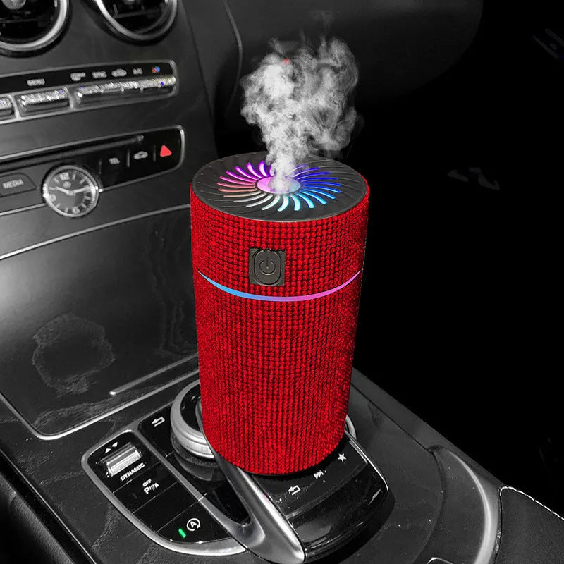Car mounted air purification humidifier in various colours with USB power connection