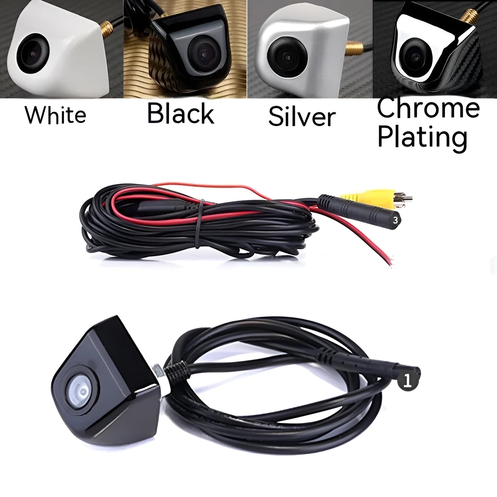 Car rearview camera with metal housing and waterproof design for clear reversing visibility