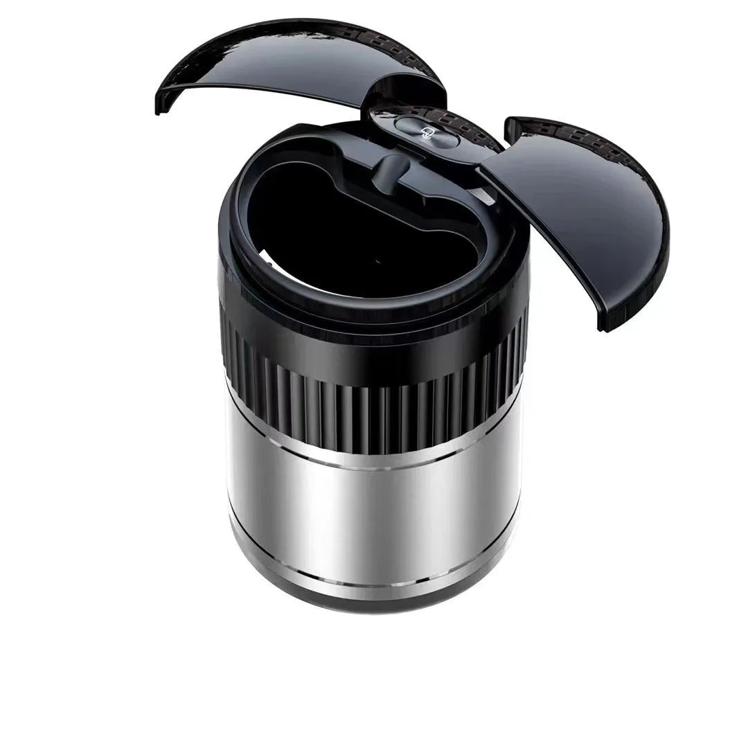 Automatic infrared sensing car ashtray in metal construction with lid