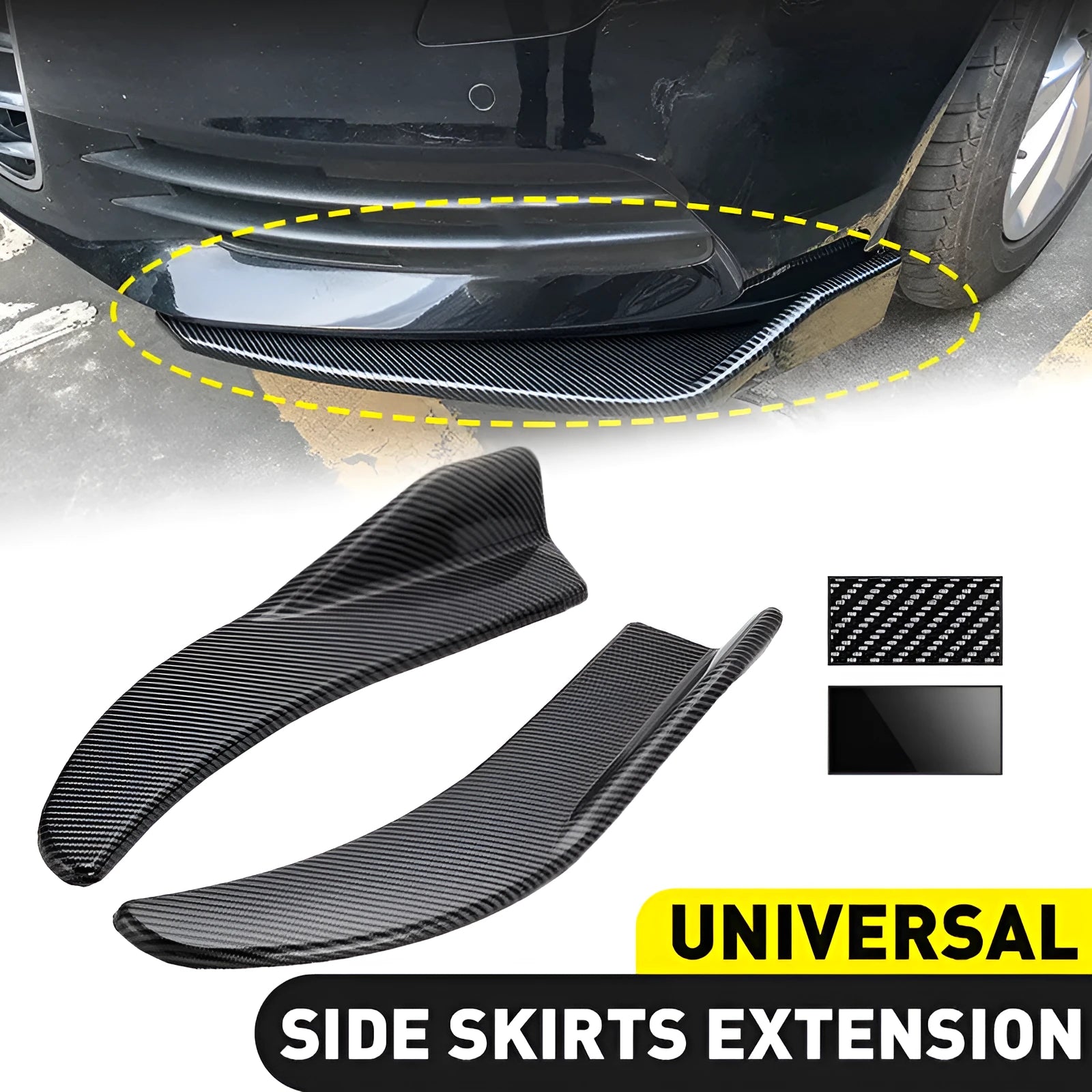 Front and rear car deflector light set 440mm wide ABS material for General Motors vehicles