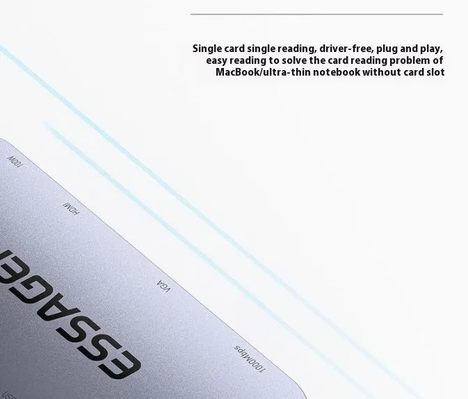 11-in-1 USB-C expansion docking station with Gigabit Ethernet port and a 20cm attached cable
