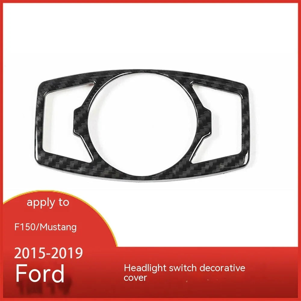 Carbon fibre pattern patch for Ford F-150 Raptor headlight control panel, 2015-2019 models