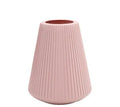 Colourful melamine plastic flower vase in blue, green, pink, or white, measuring 16 cm by 20 cm.