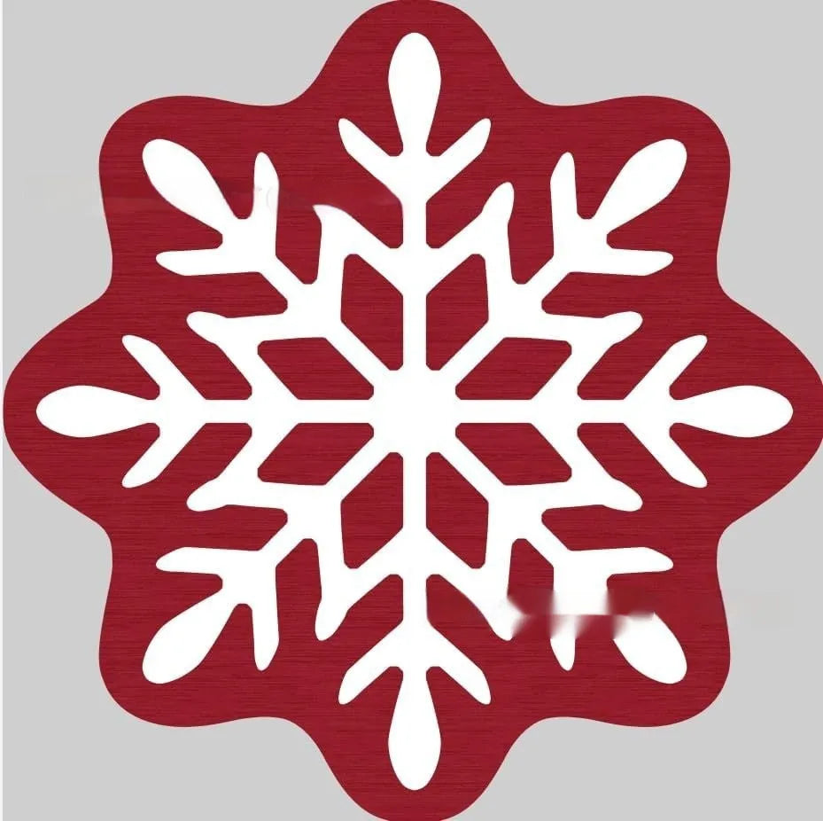 Round Christmas-themed carpet on floor, showing one of ten printed holiday blanket designs.