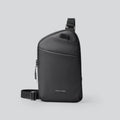 Men's black Oxford cloth crossbody bag with simple design and wear-resistant construction