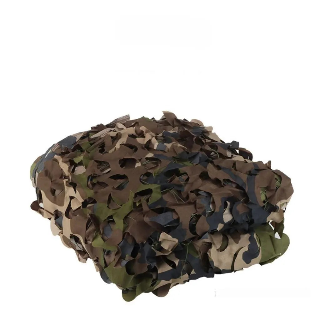 Green camp camouflage net cover set showing multiple pattern options for outdoor concealment and sunshade