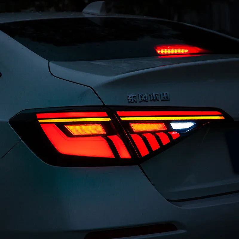 11th generation Honda Civic LED tail light assembly with sequential turn signals in black and red colour
