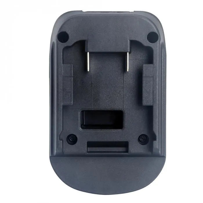 Black Milwaukee to Makita battery adapter for DM18M to H99F conversion measuring 125x90x65 cm
