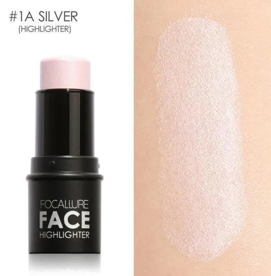 Face contour highlighter makeup product in creamy texture available in four colour shades for facial definition