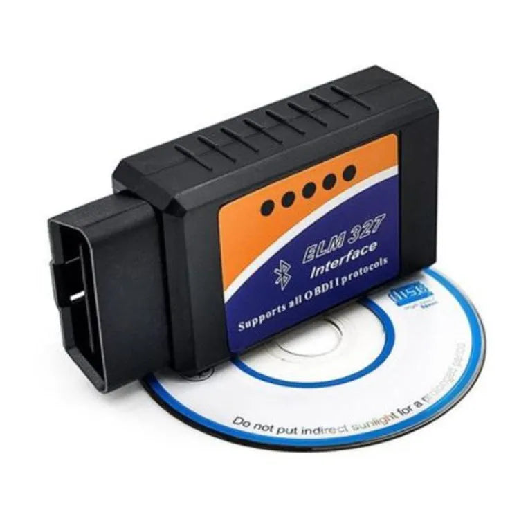 Bluetooth OBD2 auto fault detector with ELM327 chipset for vehicle diagnostics