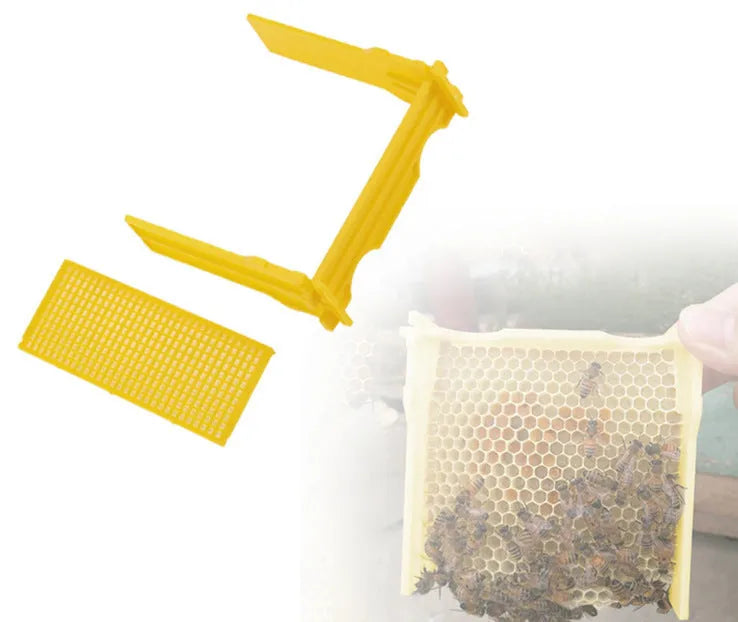 Three white EPS foam bee mating boxes for beehive pollination and breeding tool set