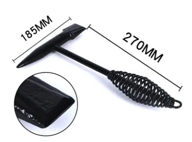 Welding slag removal hammer with spring handle in four weight options for metalworking