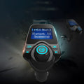 Black car Bluetooth FM transmitter hands-free device with USB port and TF card slot