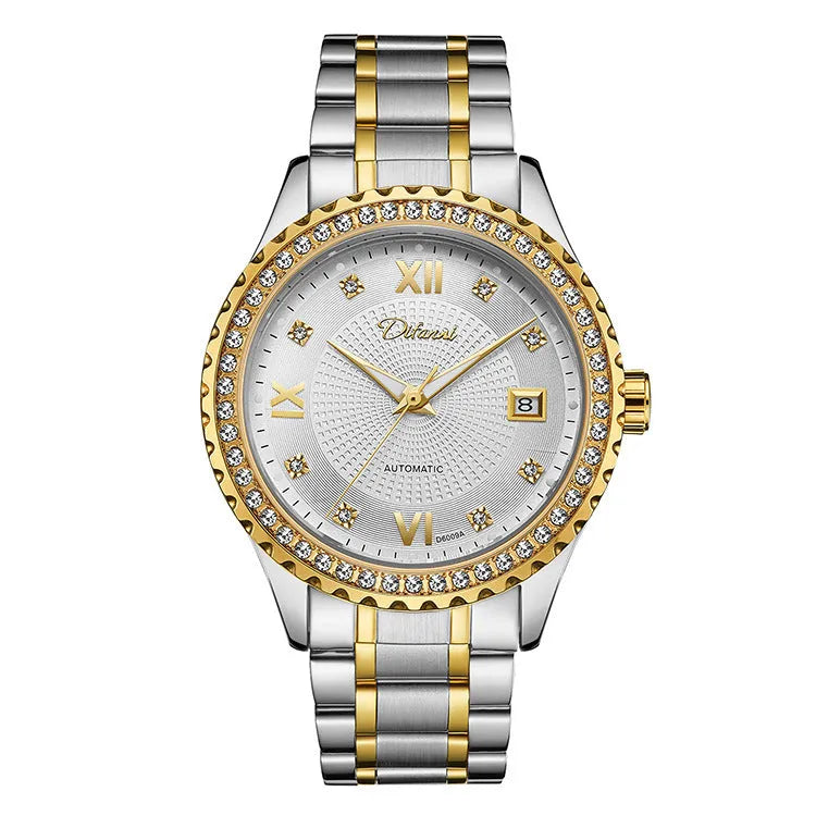 Fashionmonger automatic mechanical watch with luminous dial and waterproof case