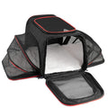 Cat carrier bag in 600D cation fabric shown in large and small size options