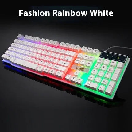Black braided USB cable with integrated lighting strip for gaming keyboards