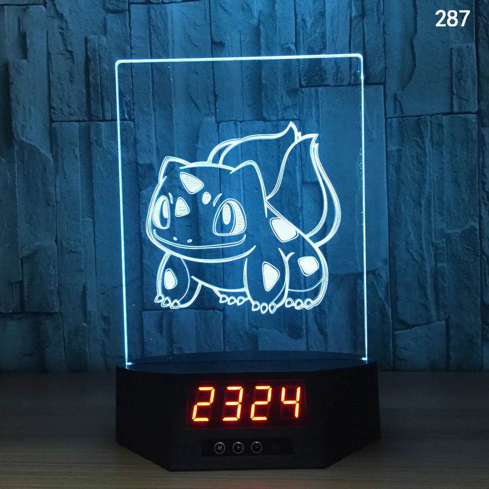 Blue dolphin 3D LED night light on a table with remote control