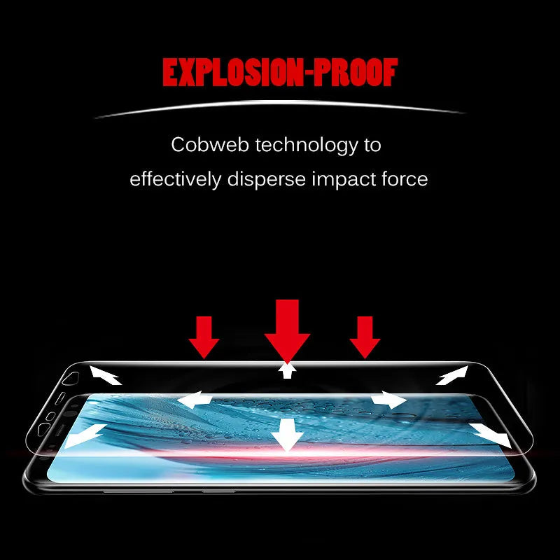 Matte purple light hydrogel screen protector film for Samsung Galaxy curved phones