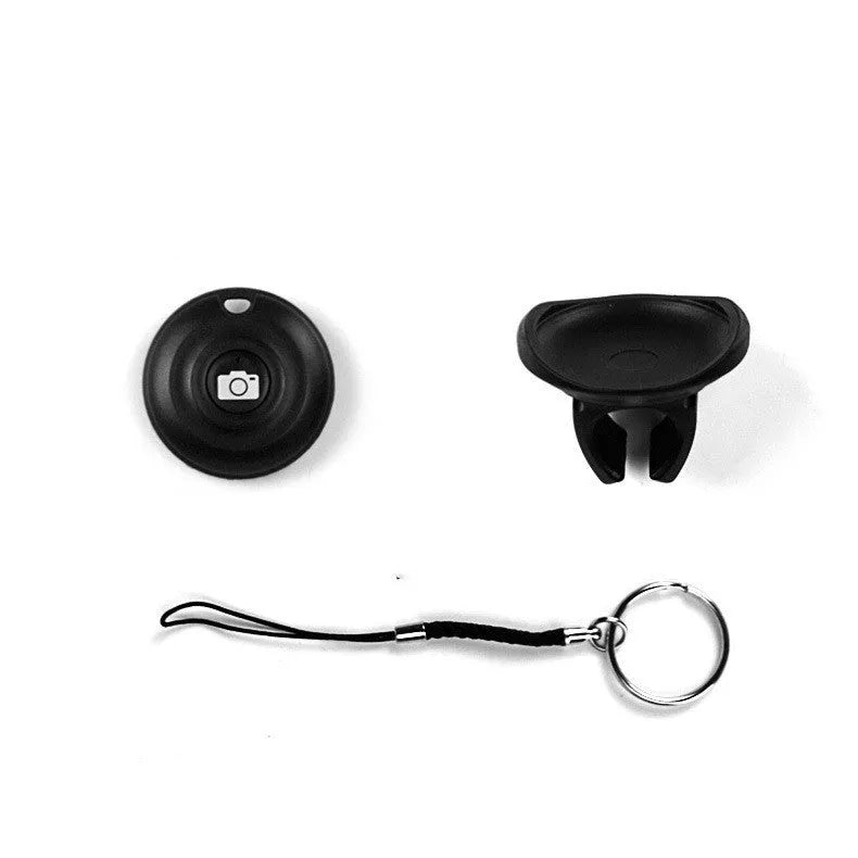 Black Bluetooth selfie remote shutter control for wireless phone camera operation