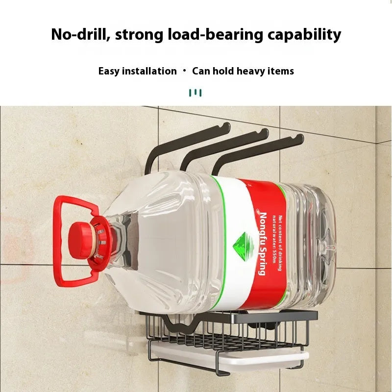 Foldable white plastic kitchen draining rack in New Chinese style, shown both open and collapsed.