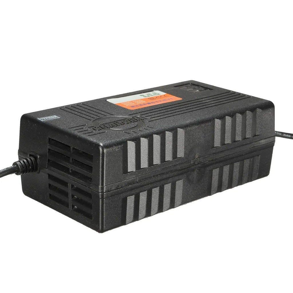 72V20AH electric car charger for lead-acid batteries with compact black housing