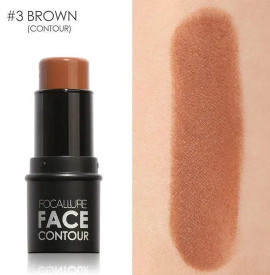 Face contour highlighter makeup product in creamy texture available in four colour shades for facial definition