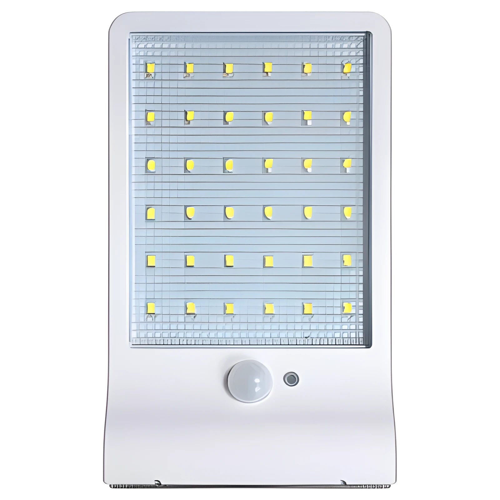 Black and white solar garden light with waterproof IP65 rating for outdoor courtyard and balcony use