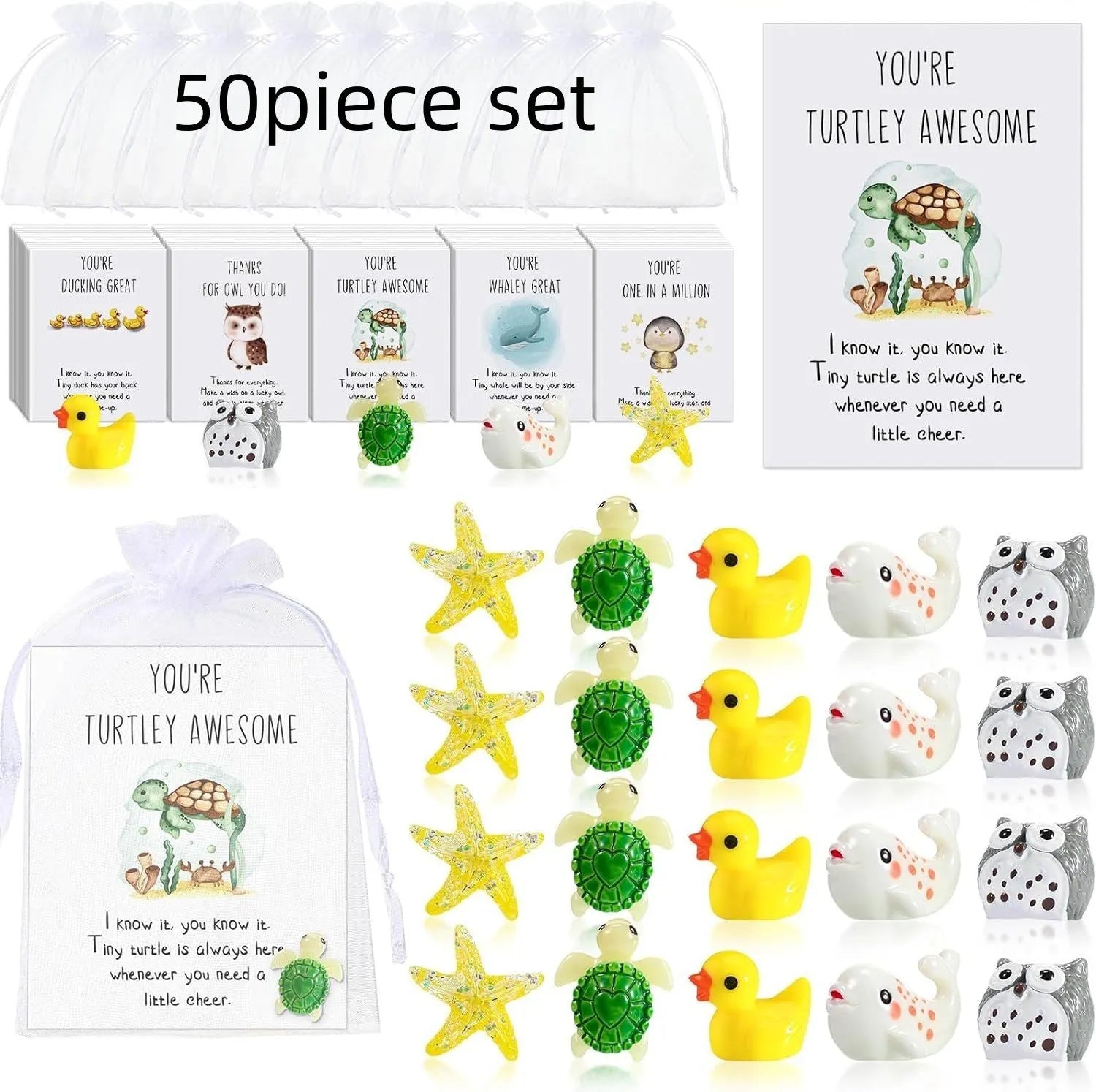 Set of resin memo cards featuring the A Scrape of the Pen pun design, laid out on a surface.