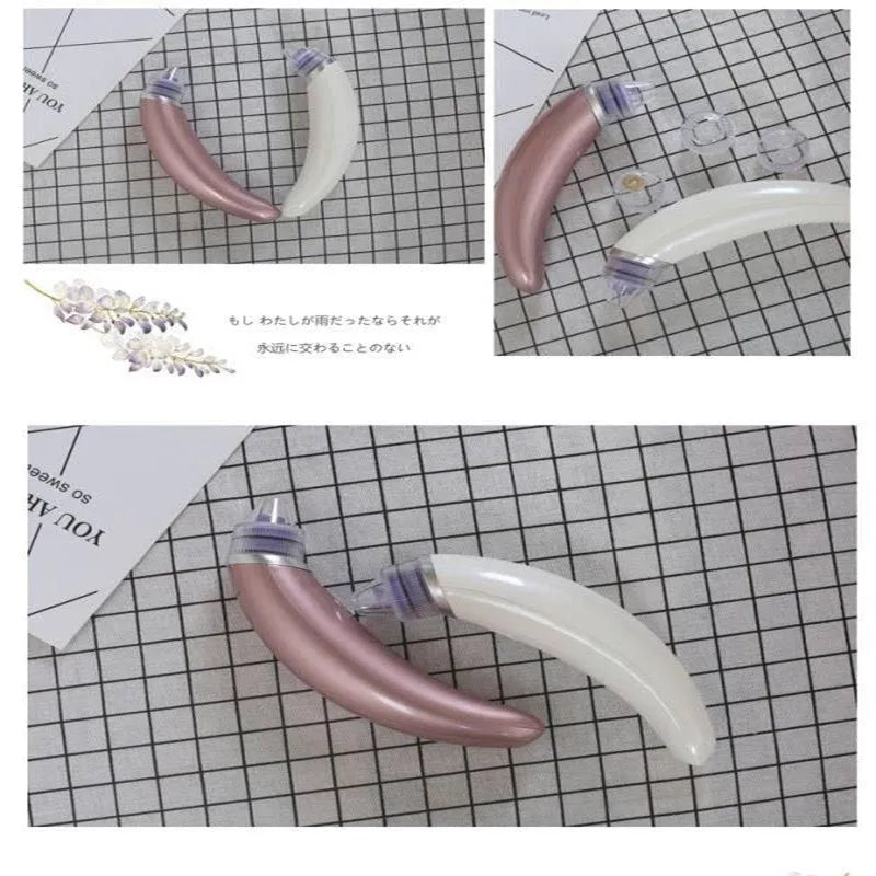 Electric blackhead suction instrument model JY-666 in rose gold or white for face and nose pore cleansing with 0.8W power.