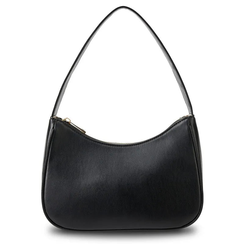 Waterproof retro PU shoulder bag in apricot colour with adjustable strap