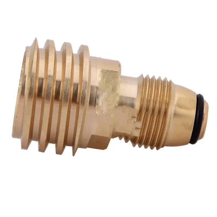 Brass gas brazing adapter with 7mm taper thread for domestic gas charging