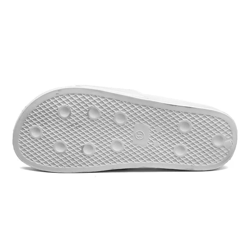 Large men's open toe slippers with a black viscose upper and rubber sole, shown on a size 46 label.