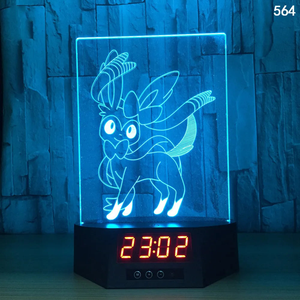Blue dolphin 3D LED night light on a table with remote control