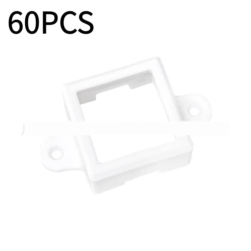 White plastic LED protective lampshade for strip lights measuring 1.7cm by 6cm